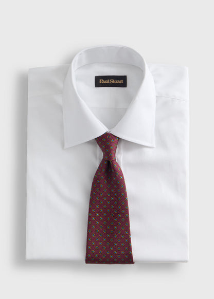 Micro Medallion Printed Silk Tie - Paul Stuart Featured