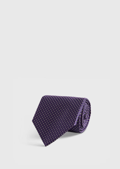 Woven Silk Micro Jacquard Tie - Paul Stuart Trusted