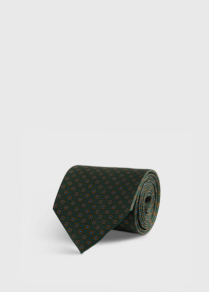 Micro Medallion Printed Silk Tie - Paul Stuart Top Pick