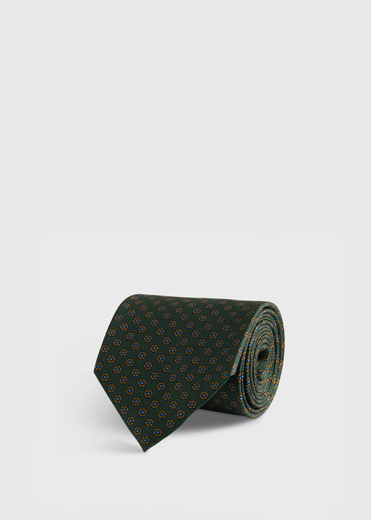 Micro Medallion Printed Silk Tie - Paul Stuart Top Pick