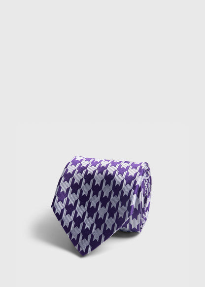 Woven Silk Houndstooth Tie - Paul Stuart Trusted