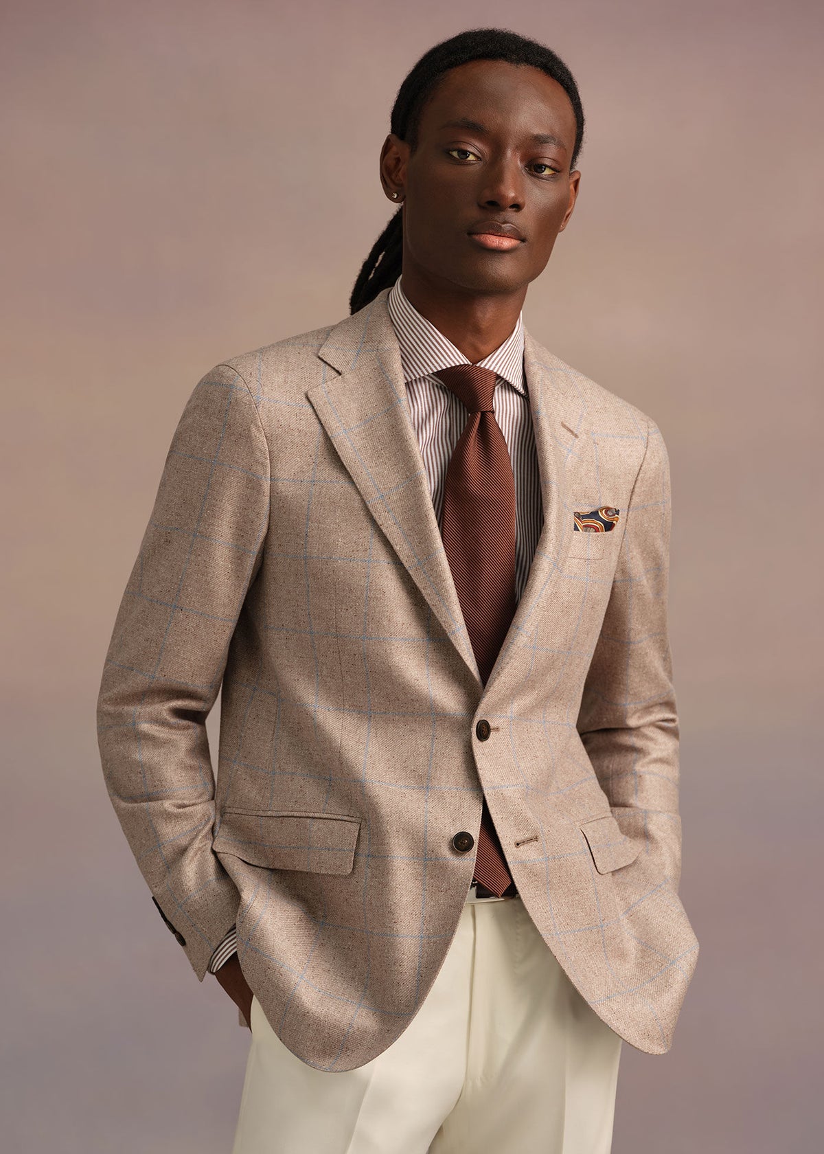 Solid Mogador Silk & Cotton Tie - Paul Stuart Best Seller