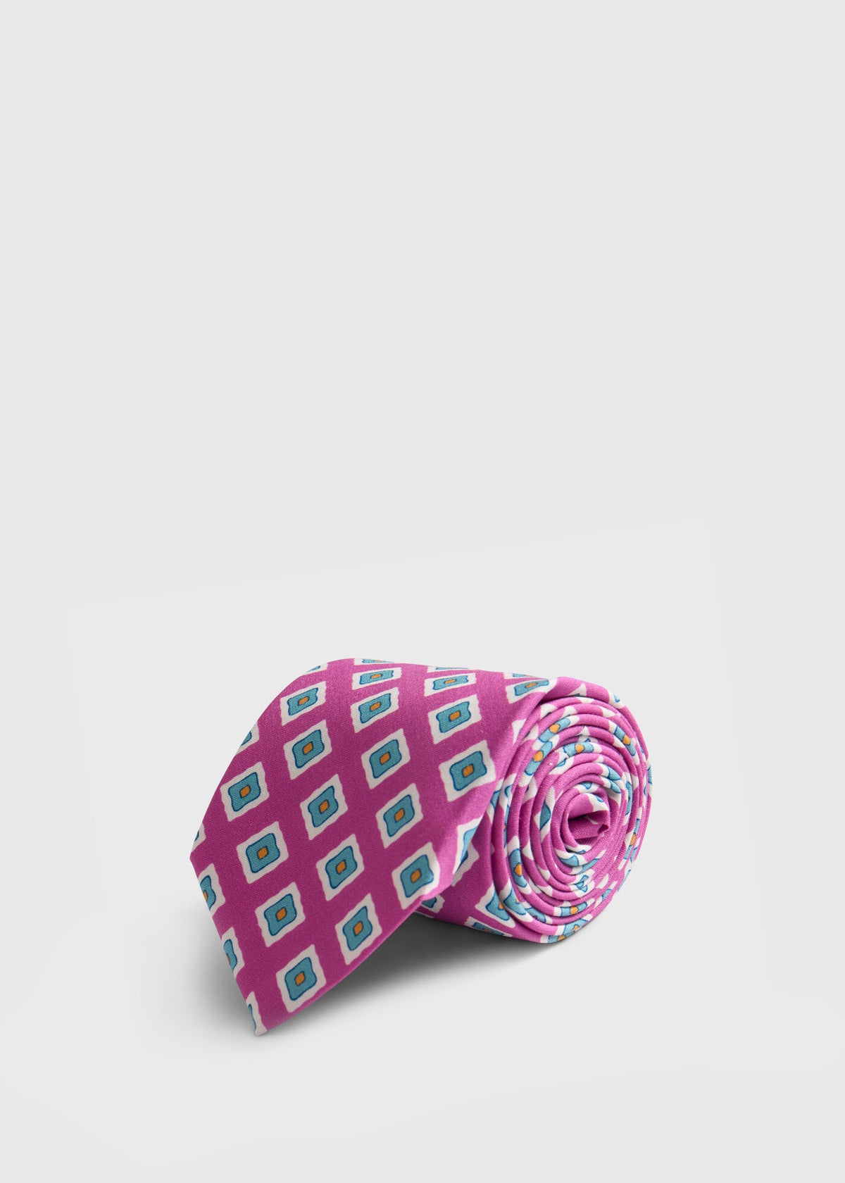 Medallion Print Habotai Silk Tie - Paul Stuart Sale