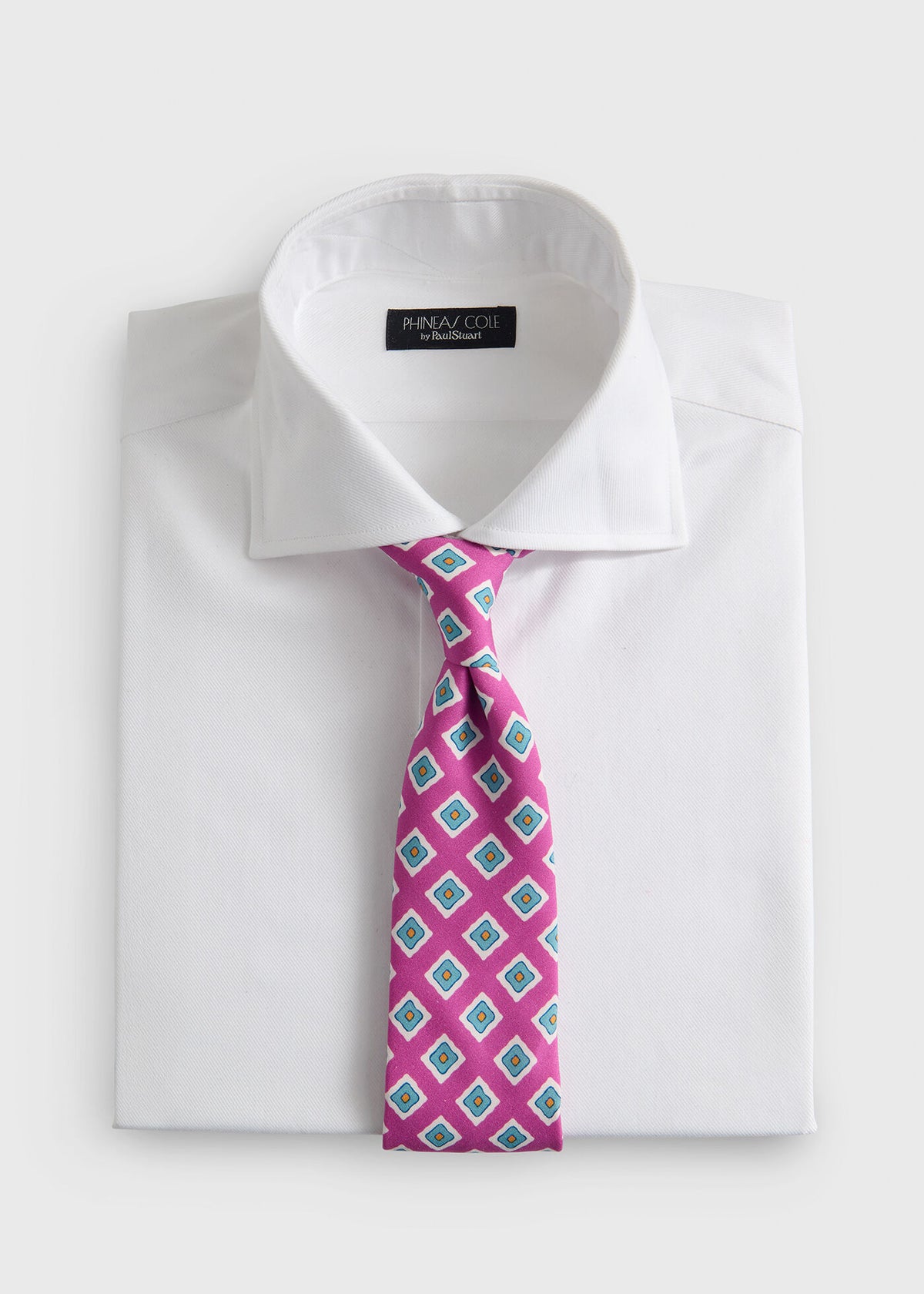 Medallion Print Habotai Silk Tie - Paul Stuart Sale