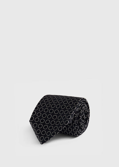 Woven Silk Circles Tie - Paul Stuart Classic