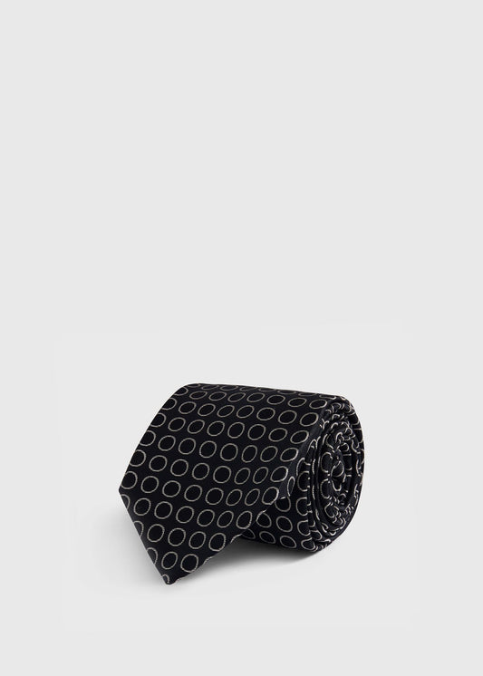 Woven Silk Circles Tie - Paul Stuart Classic
