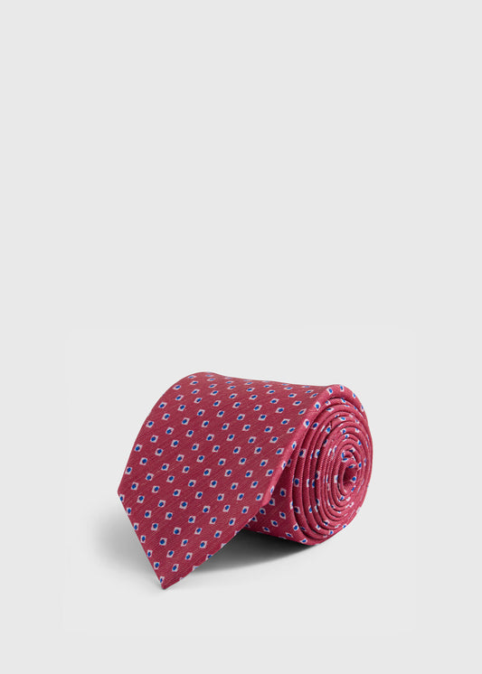 Silk Diamond Medallion Print Tie - Paul Stuart Customer Favorite