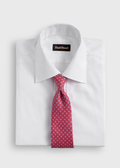 Silk Diamond Medallion Print Tie - Paul Stuart Customer Favorite