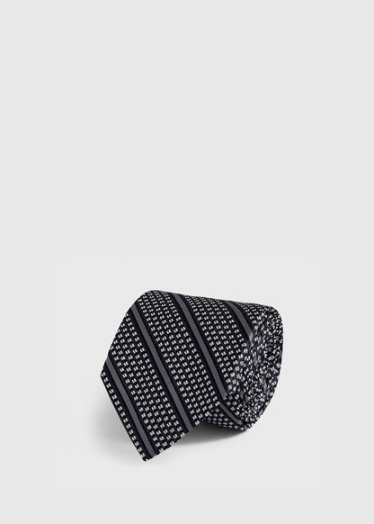 Silk Grenadine Stripe Tie - Paul Stuart Quality