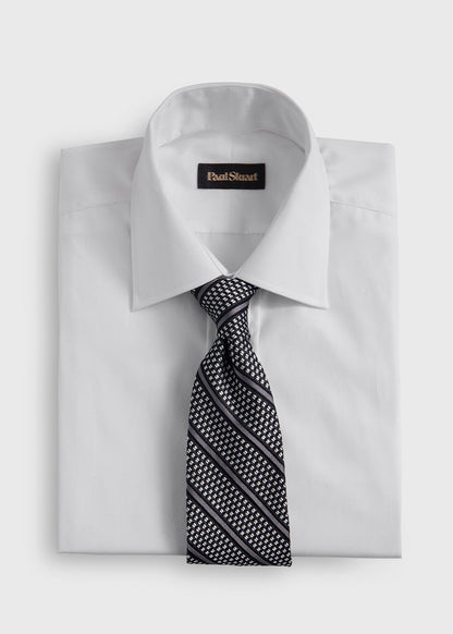 Silk Grenadine Stripe Tie - Paul Stuart Quality