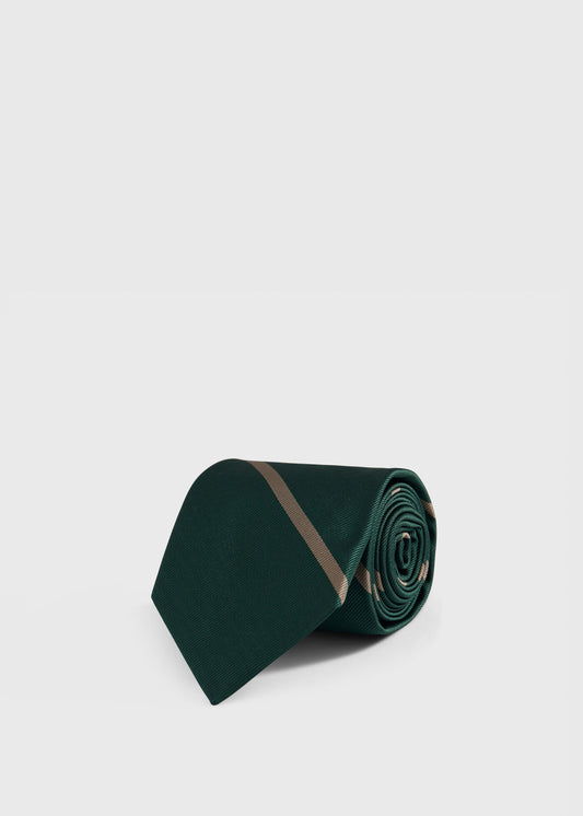 Woven Silk Regimental Stripe Tie - Paul Stuart Smart Buy