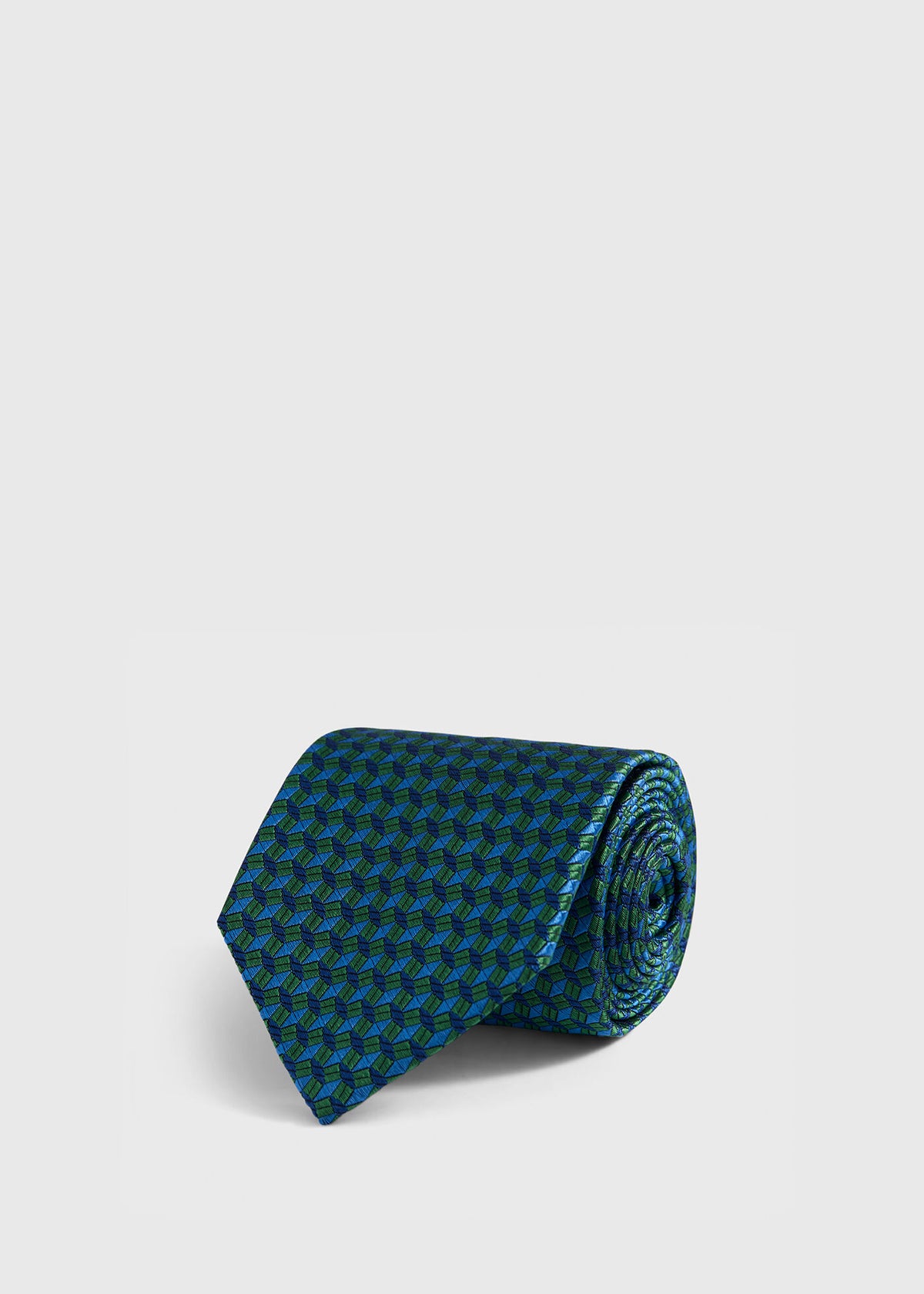 Silk Geometric Interlock Tie - Paul Stuart Smart Buy