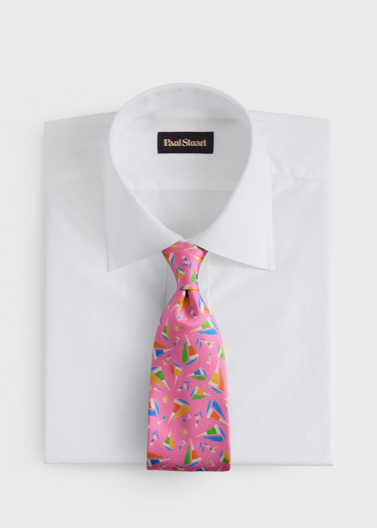 Silk Sailboat Print Tie - Paul Stuart Everyday