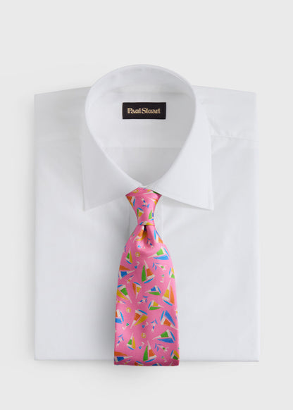 Silk Sailboat Print Tie - Paul Stuart Everyday