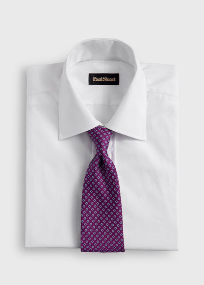 Silk Micro Square Print Tie - Paul Stuart Trending