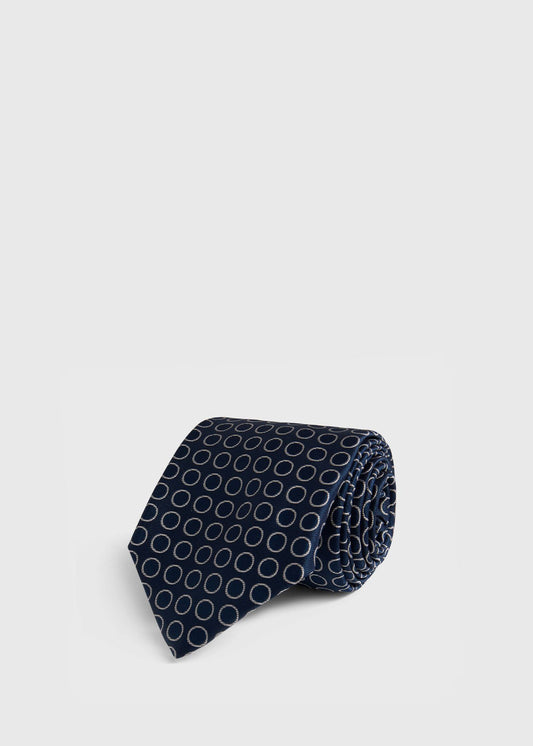 Woven Silk Circles Tie - Paul Stuart Trusted