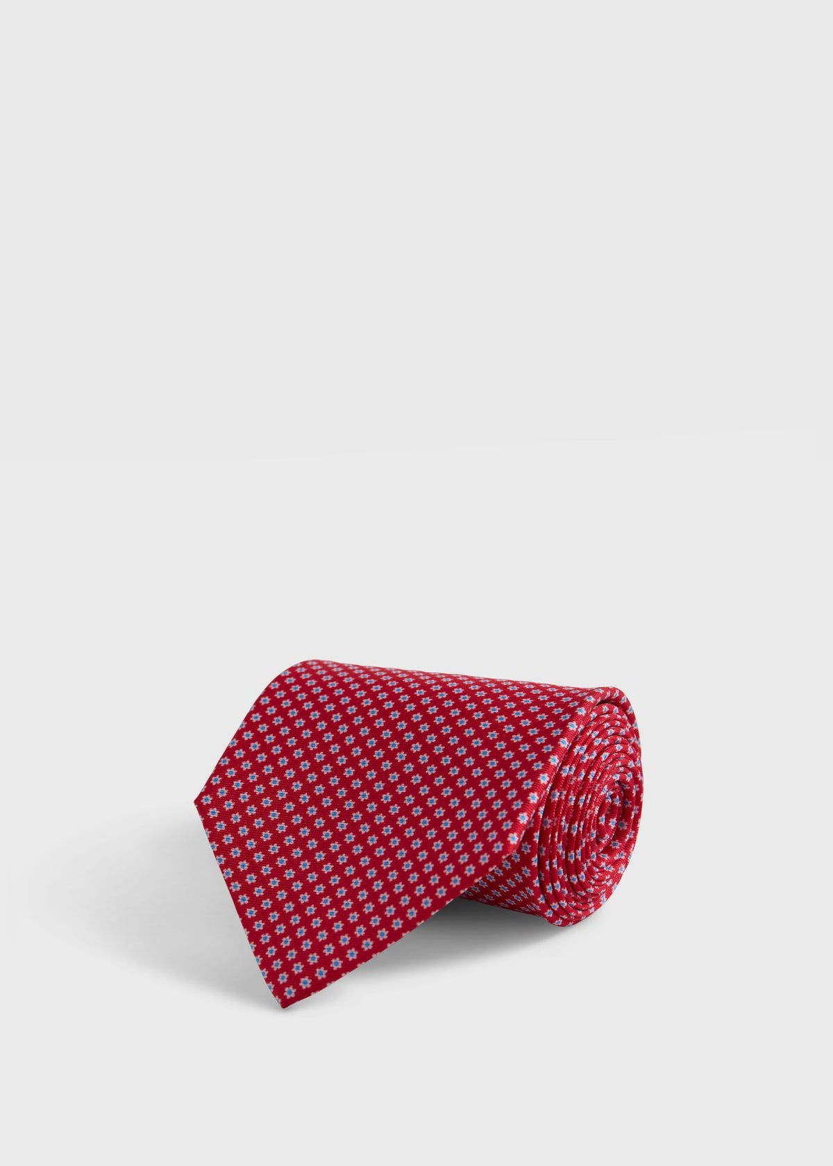 Silk Micro Daisy Print Tie - Paul Stuart Trusted