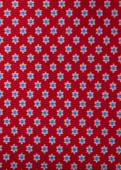 Silk Micro Daisy Print Tie - Paul Stuart Trusted