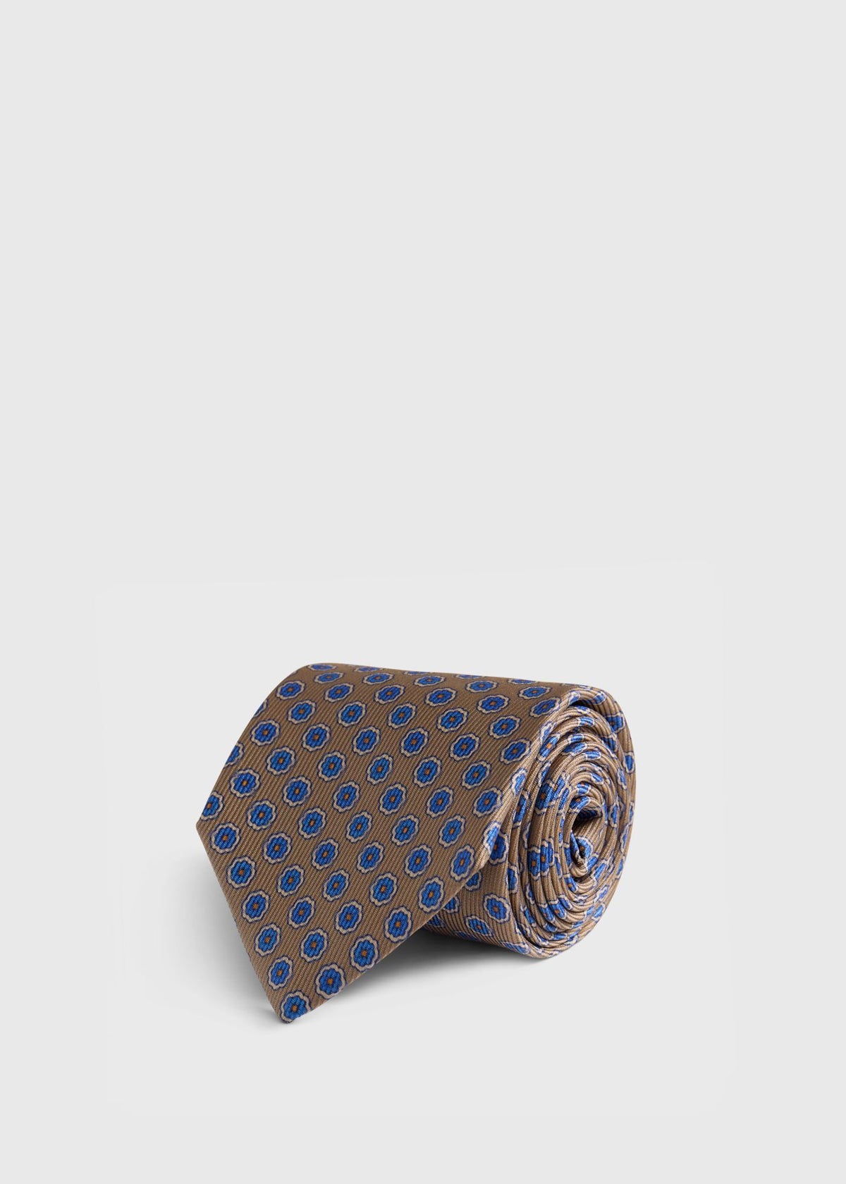 Silk Geometric Rosette Medallion Tie - Paul Stuart New