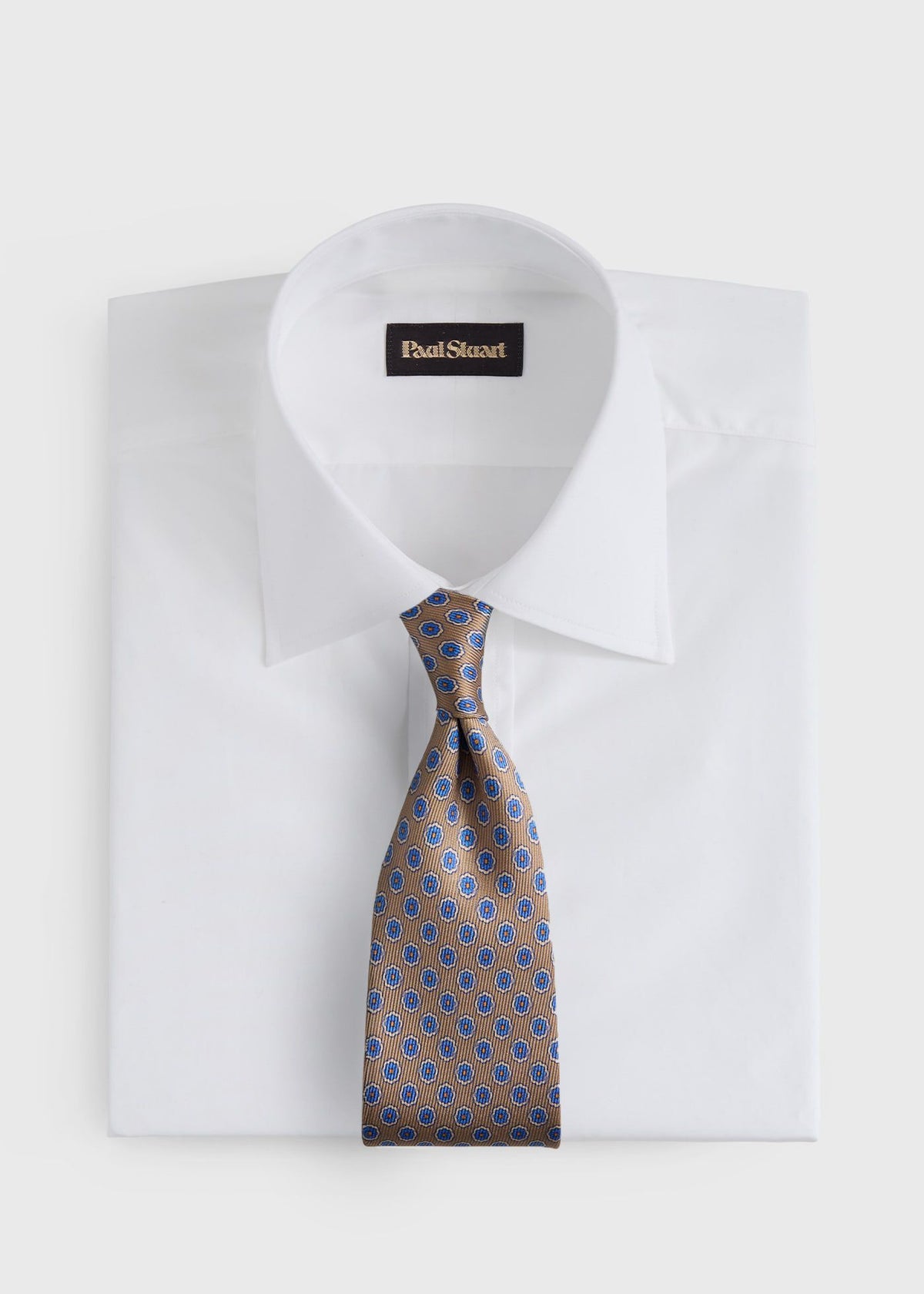 Silk Geometric Rosette Medallion Tie - Paul Stuart New