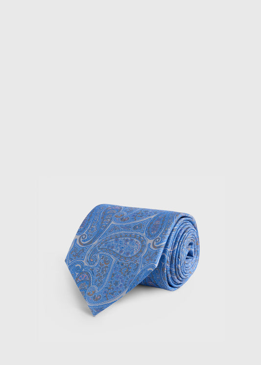 Silk Tonal Paisley Print Tie - Paul Stuart Recommended
