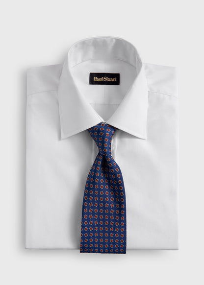 Silk Tile Motif Tie - Paul Stuart Trusted