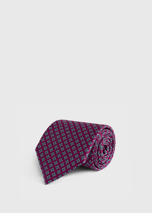 Geometric Clover Silk Tie - Paul Stuart Exclusive