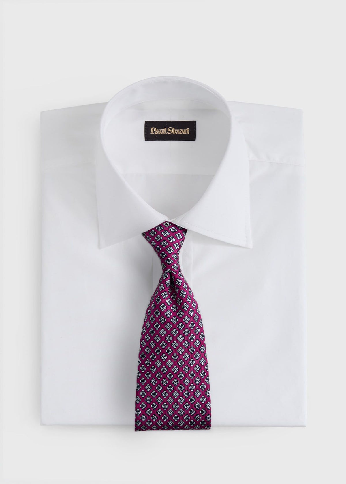 Geometric Clover Silk Tie - Paul Stuart Exclusive
