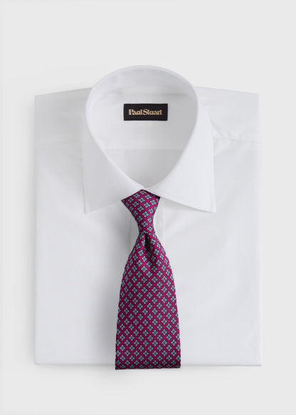 Geometric Clover Silk Tie - Paul Stuart Exclusive