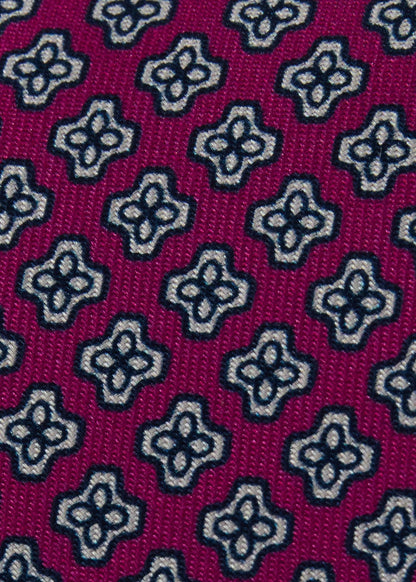 Geometric Clover Silk Tie - Paul Stuart Exclusive