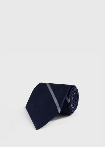 Woven Silk Regimental Stripe Tie - Paul Stuart Classic