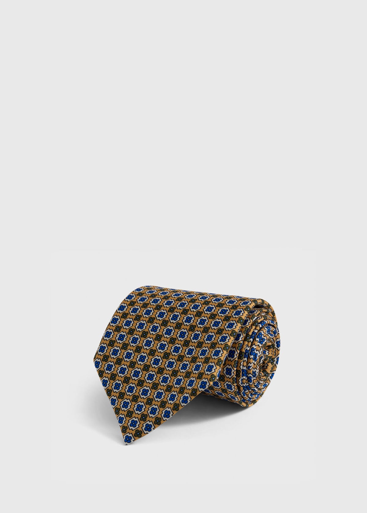 Silk Geometric Floral Medallion Tie - Paul Stuart New