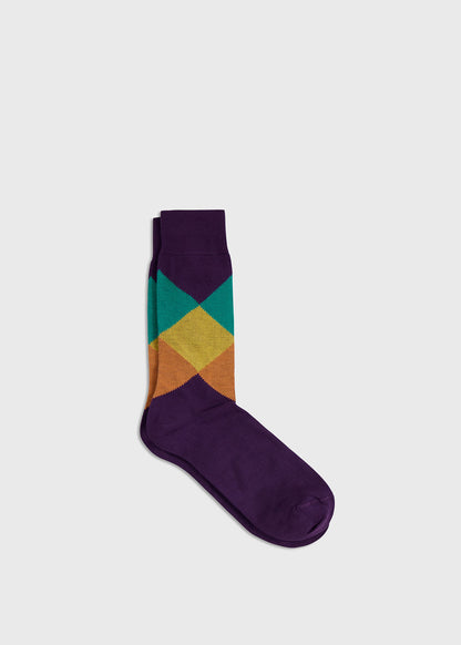 Argyle Crew Sock - Paul Stuart Latest
