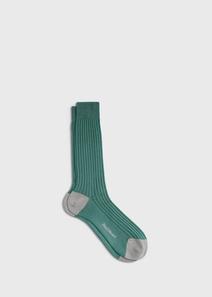 Two-Tone Ribbed Crew Sock - Paul Stuart Classic