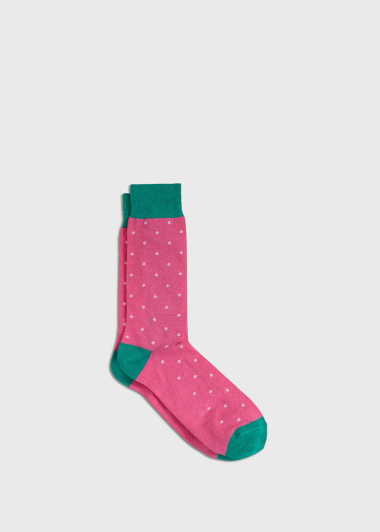 Polka Dot Crew Sock - Paul Stuart Popular