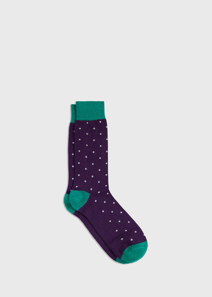 Polka Dot Crew Sock - Paul Stuart Sale