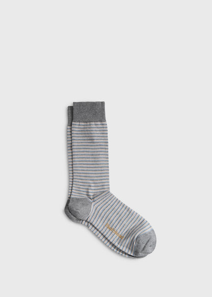 Two-Tone Classic Stripe Sock - Paul Stuart Deals