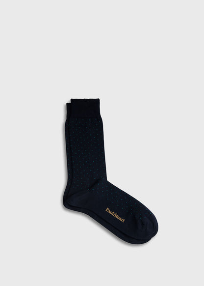 Micro-Dot Crew Sock - Paul Stuart Value