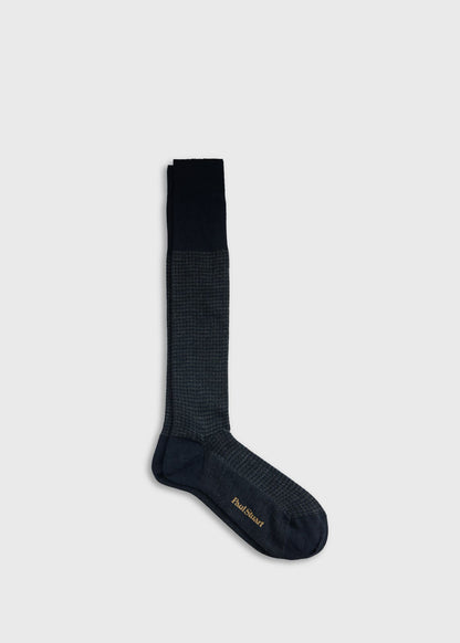 Wool Micro Houndstooth Sock - Paul Stuart Signature