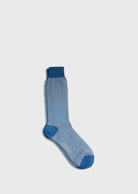 Wool Mini Two-Tone Stripe Sock - Paul Stuart Everyday