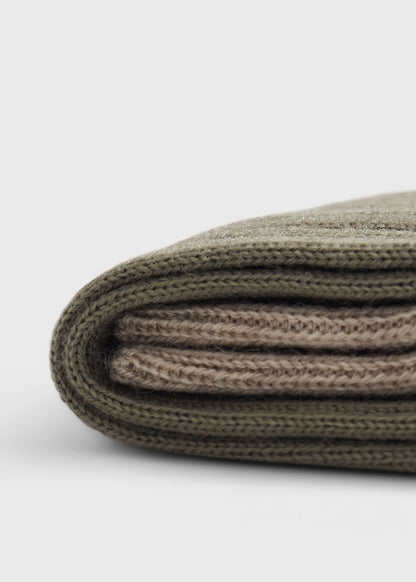 Wool Ribbed Sock with Contrast Trim - Paul Stuart Trusted