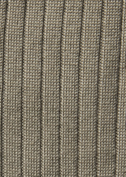 Wool Ribbed Sock with Contrast Trim - Paul Stuart Trusted