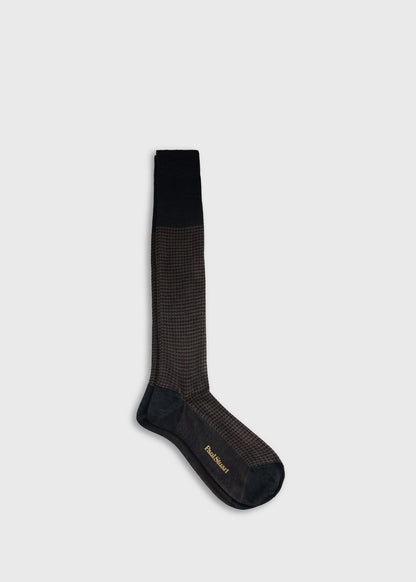 Wool Micro Houndstooth Sock - Paul Stuart Special Offer