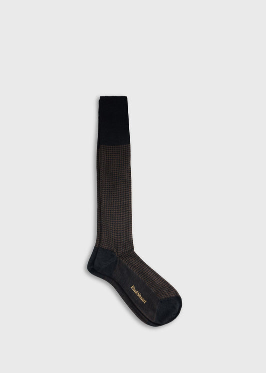 Wool Micro Houndstooth Sock - Paul Stuart Special Offer