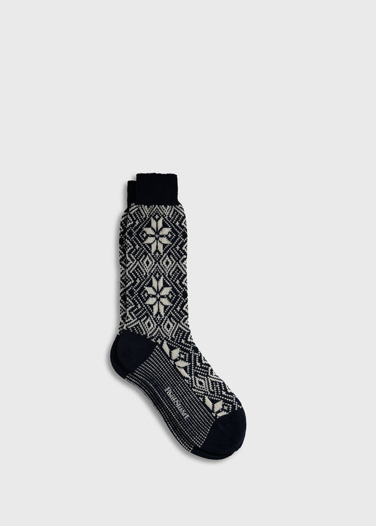 Wool Blend Snowflake Sock - Paul Stuart Signature