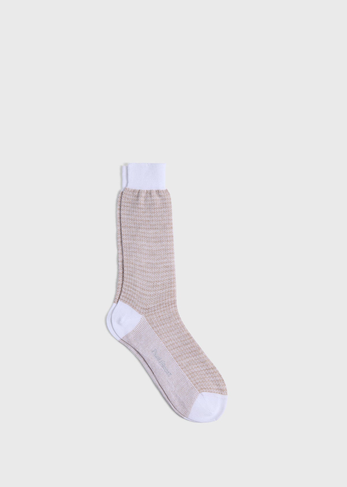 Cotton & Linen Houndstooth Sock - Paul Stuart Classic