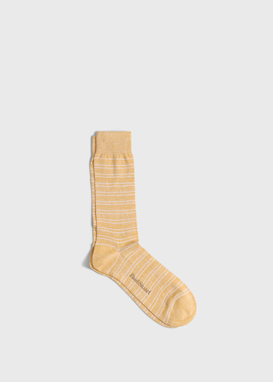 Linen & Cotton Double Stripe Sock - Paul Stuart New