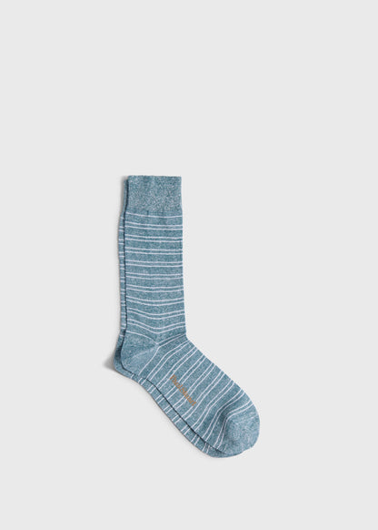 Linen & Cotton Double Stripe Sock - Paul Stuart Hot Sale