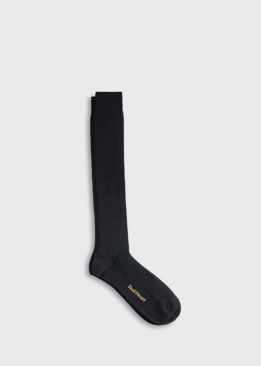 Wool & Cotton Shadow Stripe Sock - Paul Stuart Quality