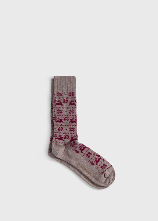 Reindeer & Snowflake Sock - Paul Stuart Recommended